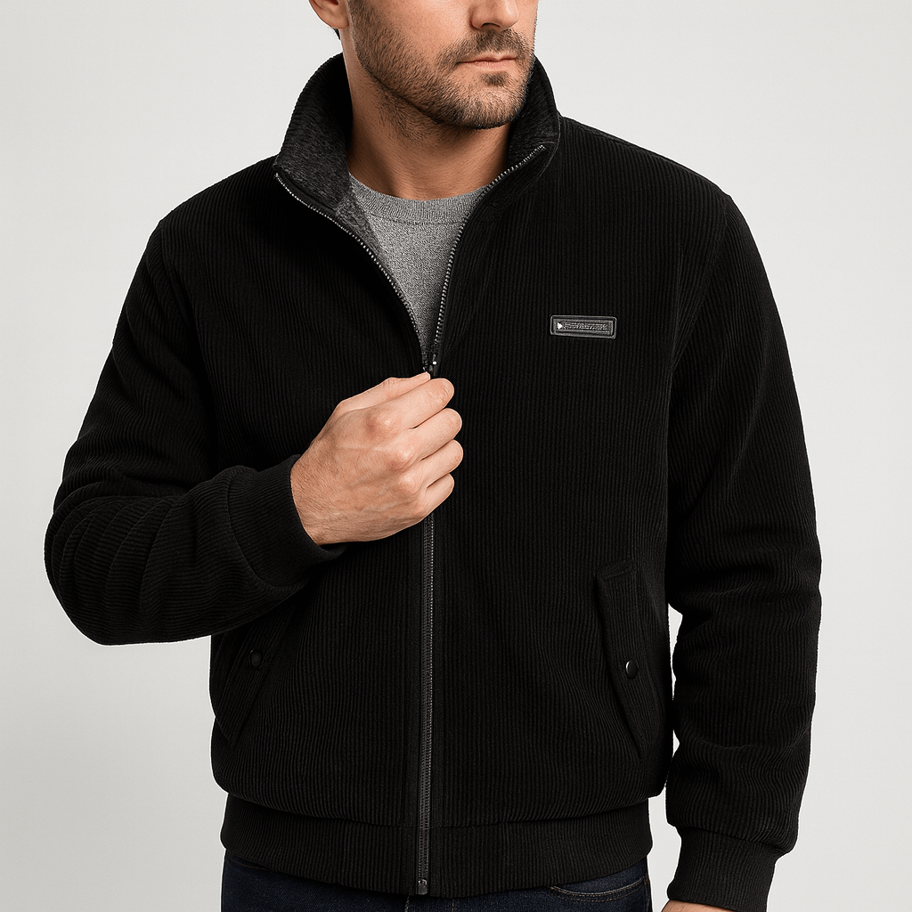 Soviska | Miękka sztruksowa kurtka retro-Kurtki-Soviska-Szary-S-Soviska