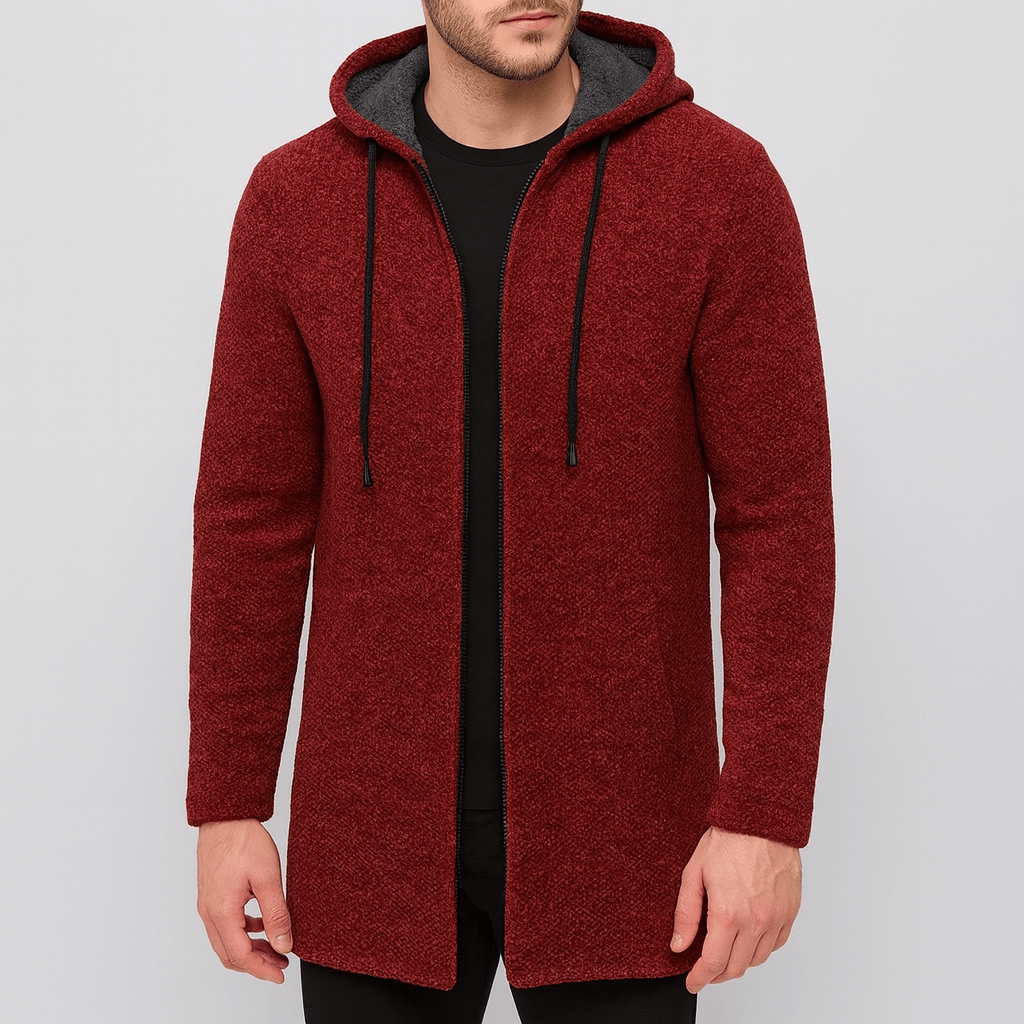 Soviska | Miękki kardigan z kapturem-Swetry-Soviska-Granatowy-M-Soviska