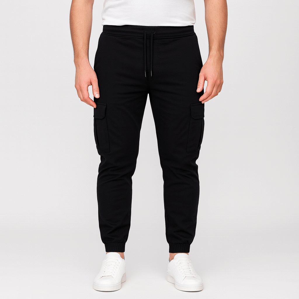 Soviska | Miękkie joggery cargo z elastycznym pasem-Spodnie męskie-Soviska-Ciemnoszary-XS-Soviska