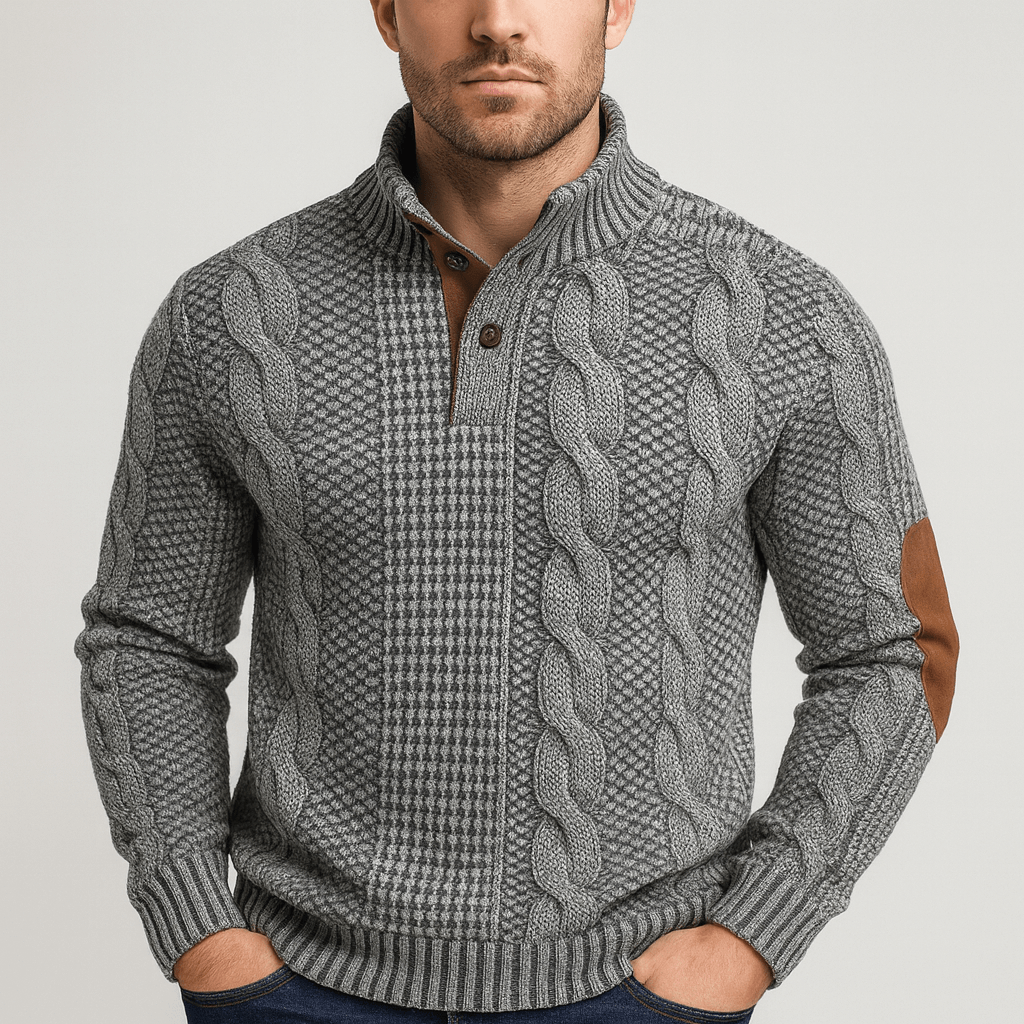 Soviska | Niepowtarzalna bluza z patchworkiem-Swetry-Soviska-Czarny-S-Soviska