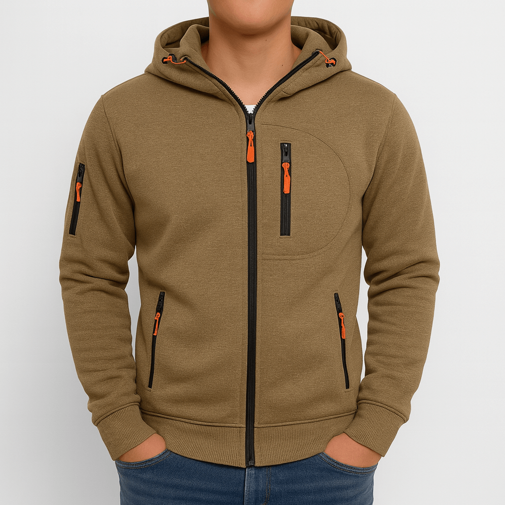 Soviska | Nowoczesna kurtka z kapturem-Kurtki-Soviska-Khaki-S-Soviska