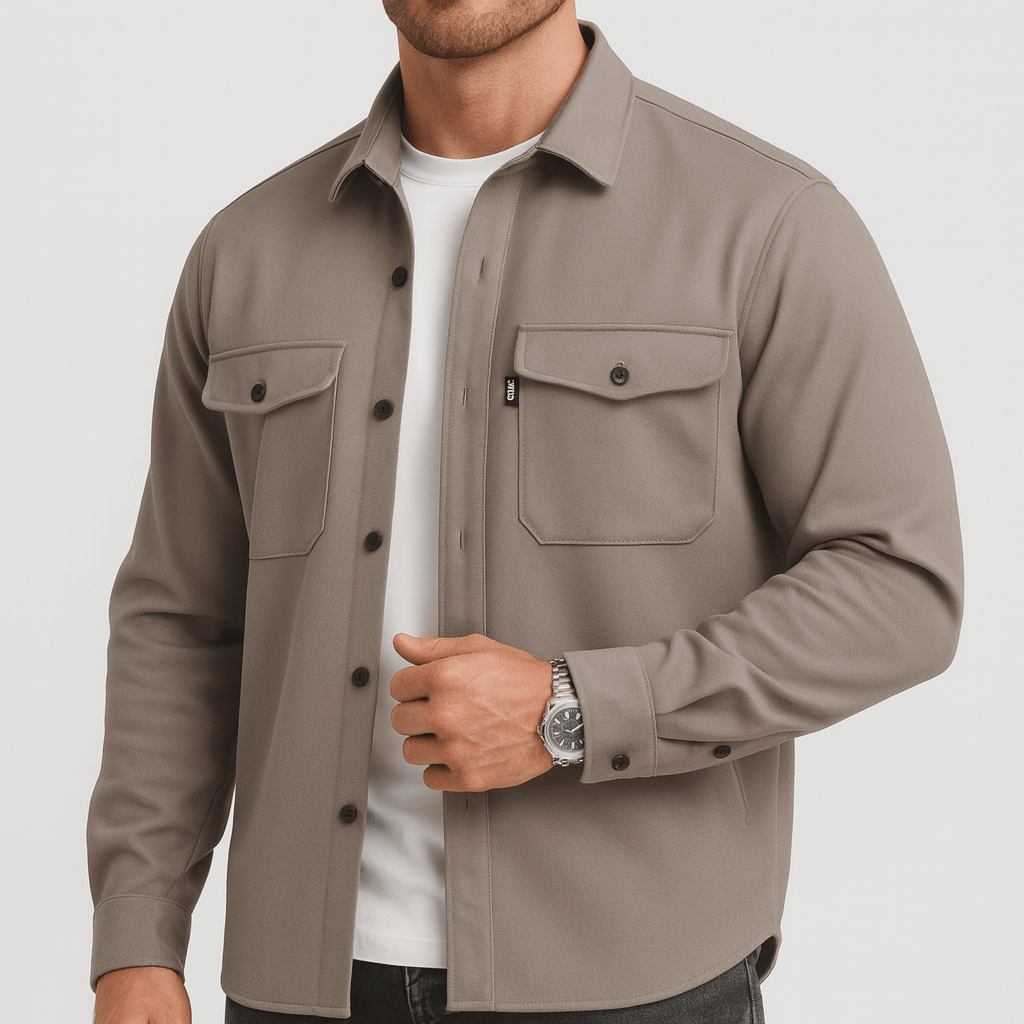 Soviska | Nowoczesny design koszula męska-Koszule-Soviska-Beżowy-S-Soviska