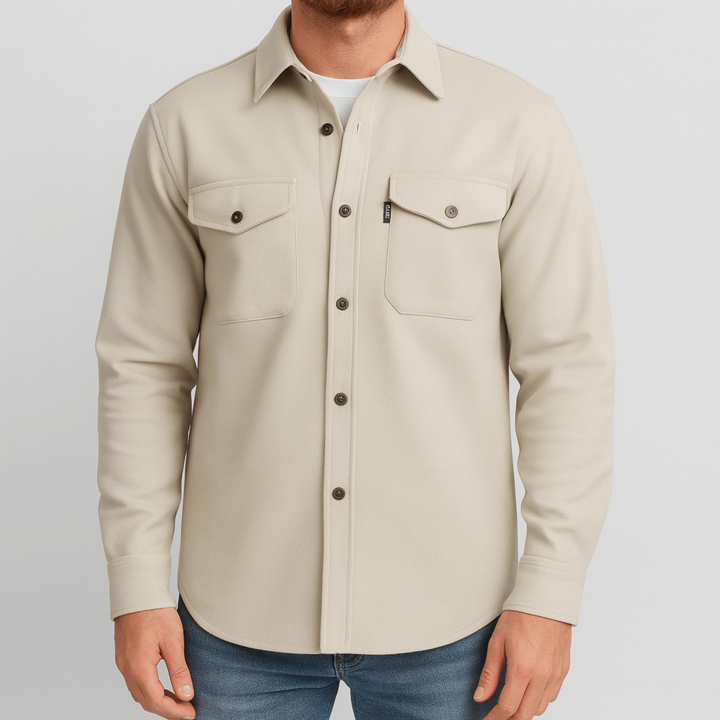 Soviska | Nowoczesny design koszula męska-Koszule-Soviska-Beżowy-S-Soviska