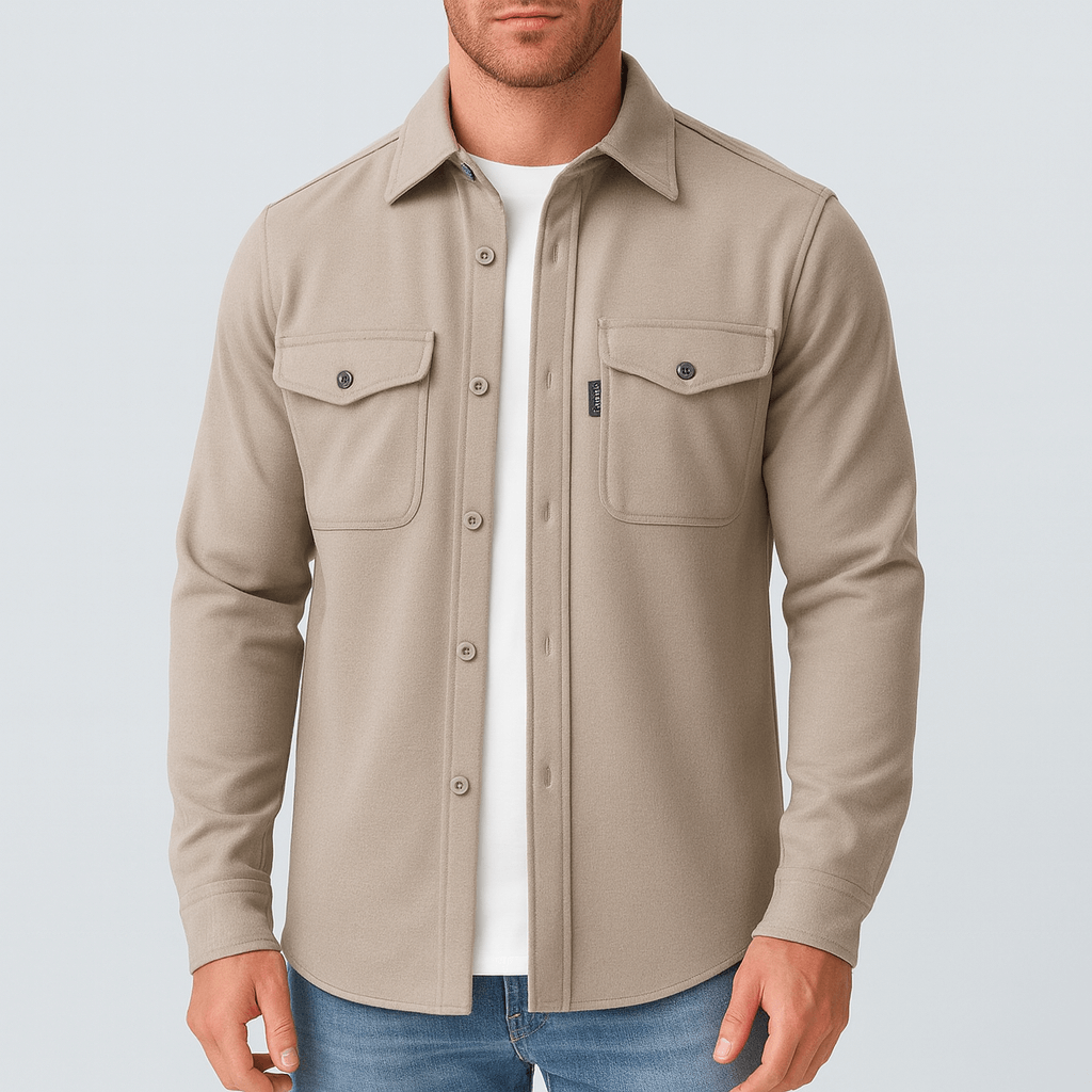 Soviska | Nowoczesny design koszula męska-Koszule-Soviska-Beżowy-S-Soviska