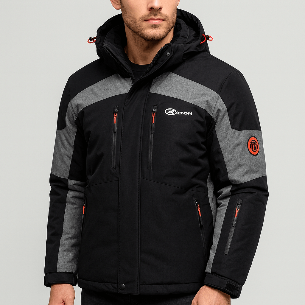 Soviska | Ocieplana kurtka narciarska z regulowanym kapturem-Kurtki narciarskie-Soviska-Czarny-S-Soviska