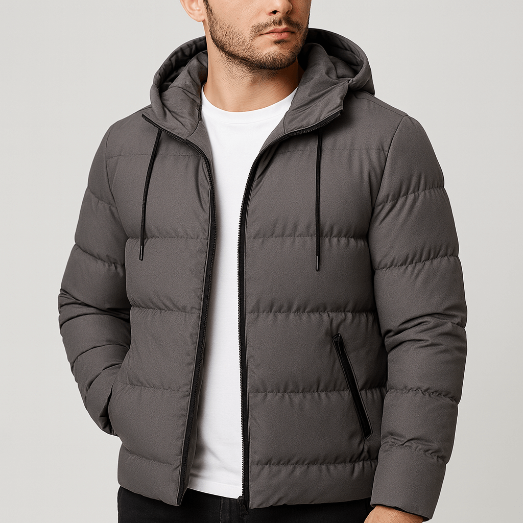 Soviska | Ocieplana kurtka puchowa z kapturem-Kurtki puchowe-Soviska-Niebieski-M-Soviska