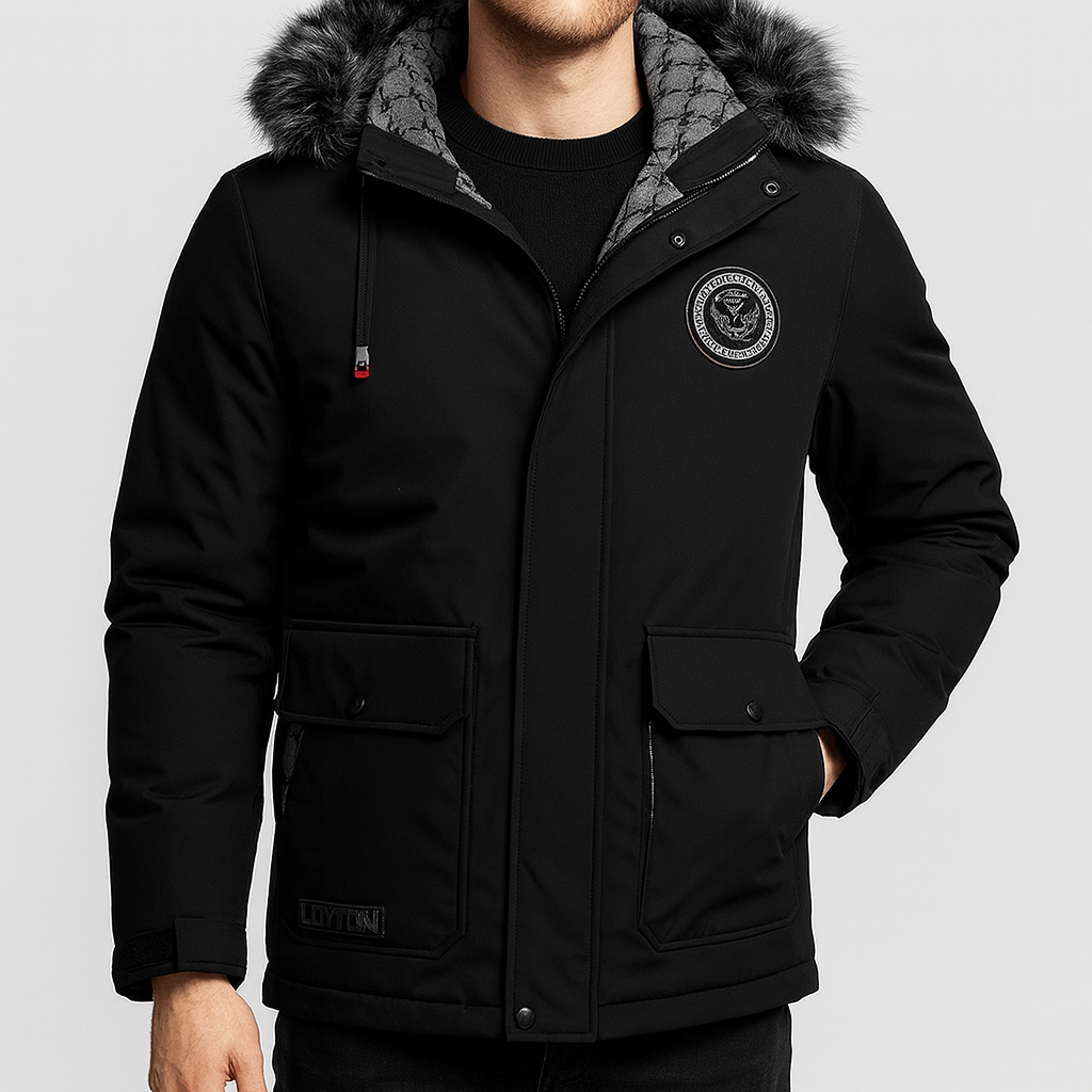 Soviska | Ocieplana kurtka zimowa z futrzanym kołnierzem-Kurtki zimowe-Soviska-Biały-S-Soviska