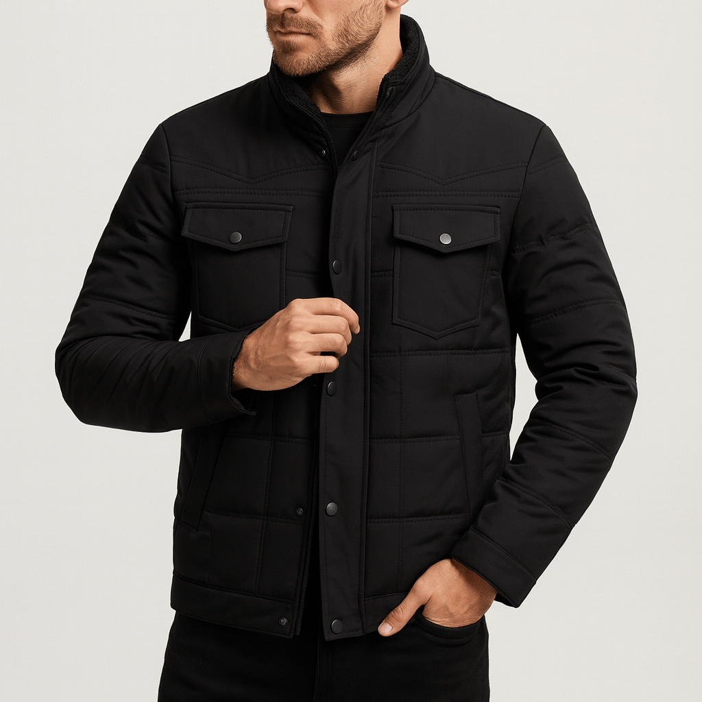 Soviska | Ocieplana pikowana kurtka-Kurtki-Soviska-Czarny-XS-Soviska