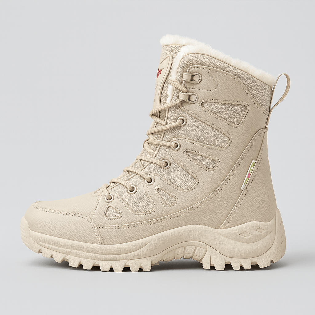Soviska | Ocieplane zimowe buty trekkingowe-Buty trekkingowe-Soviska-Beżowy-35-Soviska