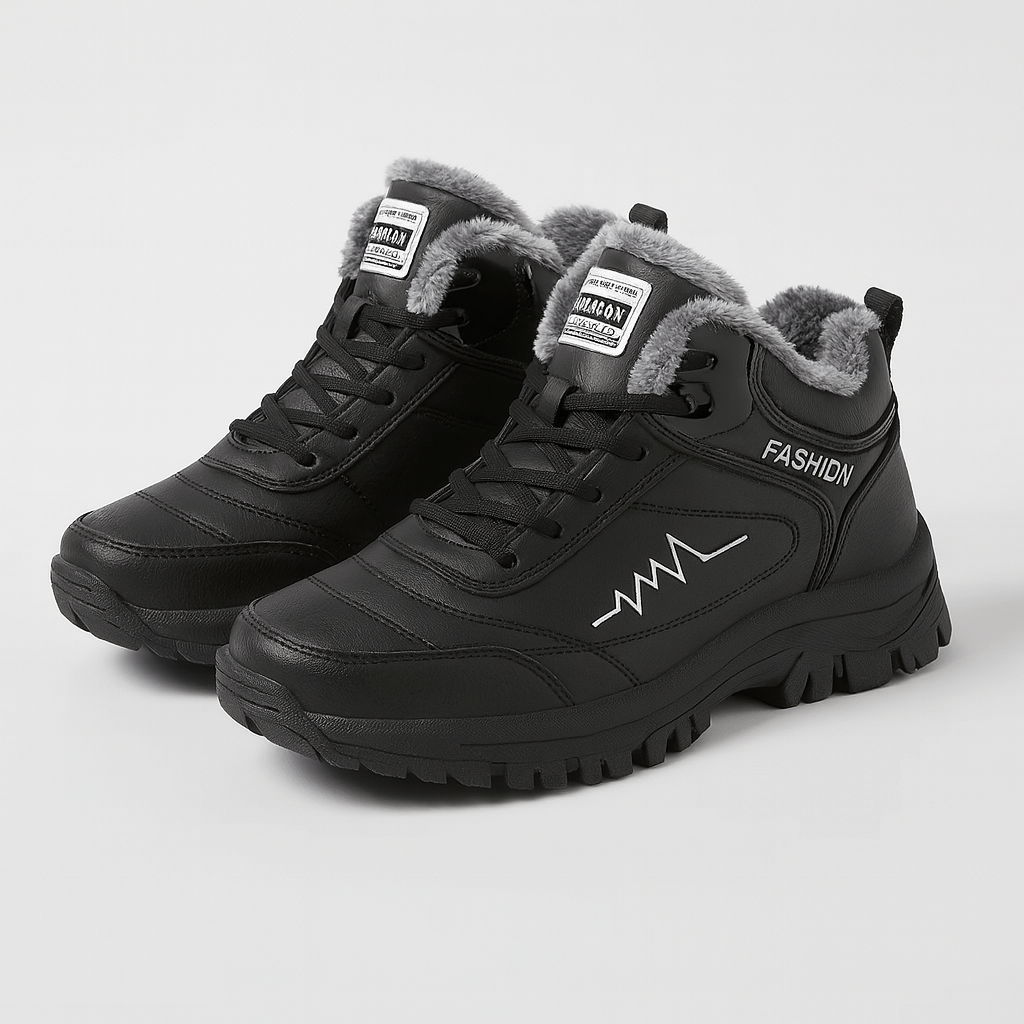 Soviska | Ocieplone sneakersy zimowe z profilowaną podeszwą-Sneakers: Sneakers-Soviska-Biały-36-Soviska