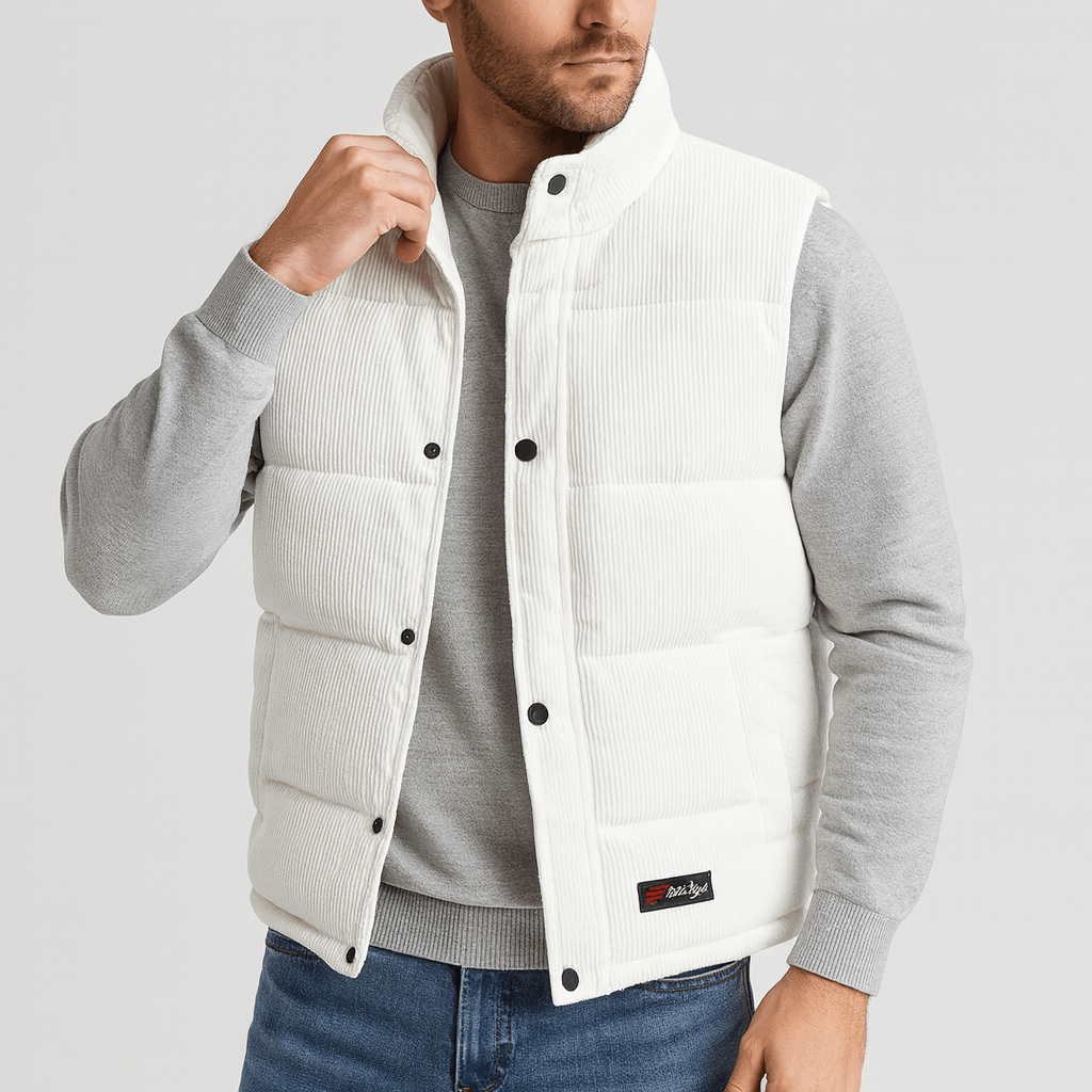 Soviska | Pikowana kamizelka z zamknięciem snap-Kamizelki-Soviska-Brązowy-S-Soviska