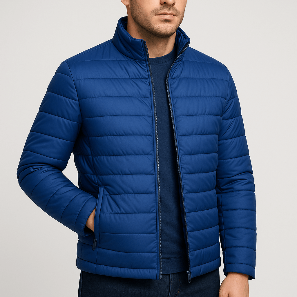 Soviska | Pikowana kurtka przejściowa z lekkim ociepleniem-Kurtki męskie-Soviska-Ciemnoiebieski-XS-Soviska
