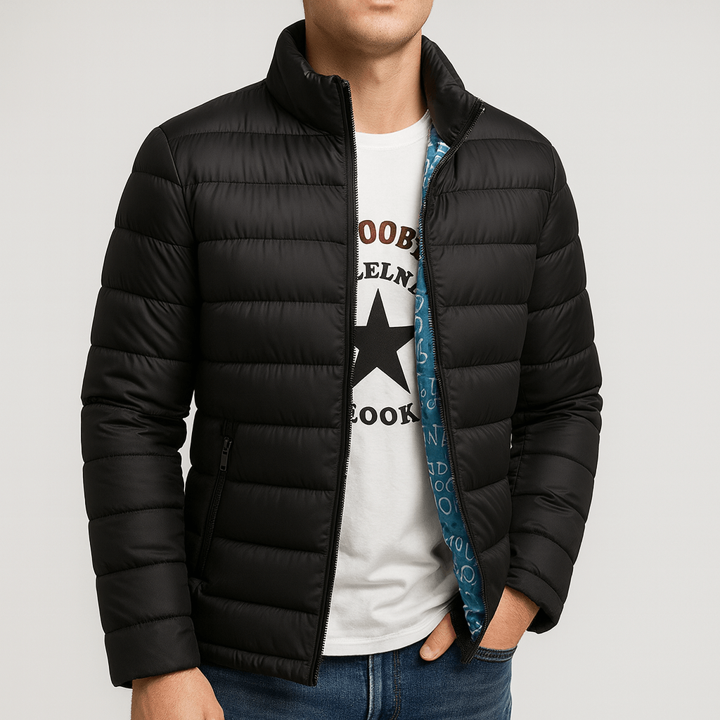 Soviska | Pikowana kurtka przejściowa z lekkim ociepleniem-Kurtki męskie-Soviska-Ciemnoiebieski-XS-Soviska