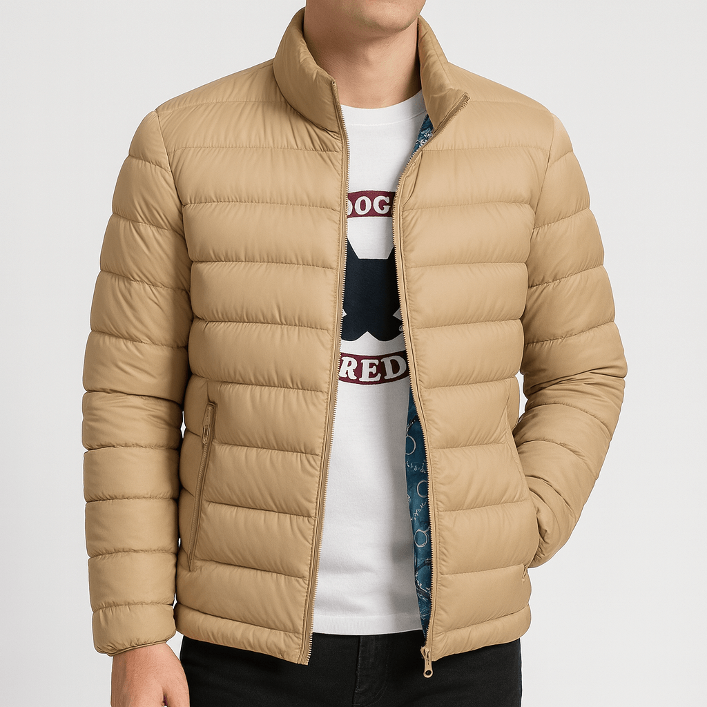 Soviska | Pikowana kurtka przejściowa z lekkim ociepleniem-Kurtki męskie-Soviska-Ciemnoiebieski-XS-Soviska