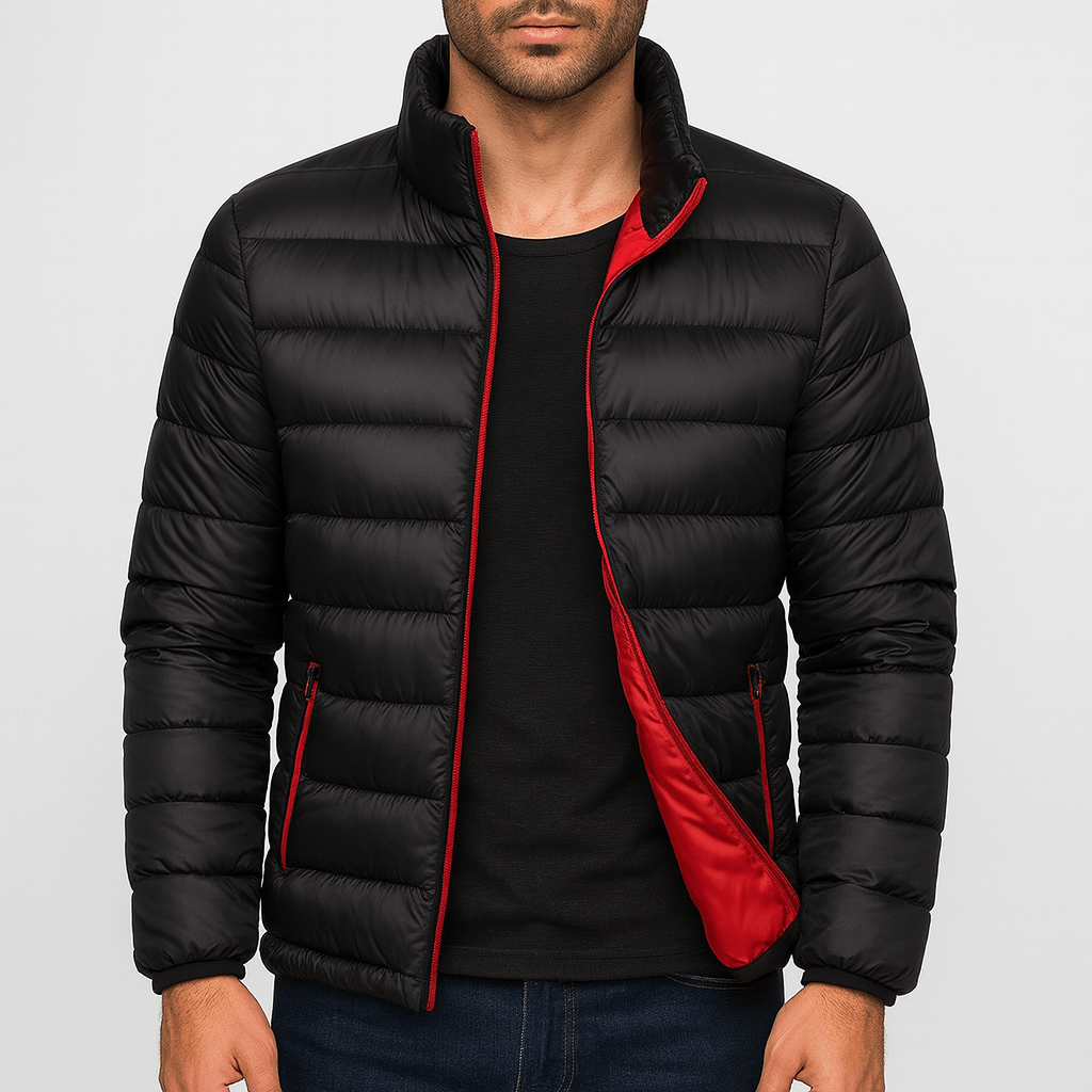 Soviska | Pikowana kurtka przejściowa z lekkim ociepleniem-Kurtki męskie-Soviska-Ciemnoiebieski-XS-Soviska