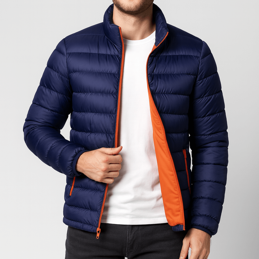 Soviska | Pikowana kurtka przejściowa z lekkim ociepleniem-Kurtki męskie-Soviska-Ciemnoiebieski-XS-Soviska