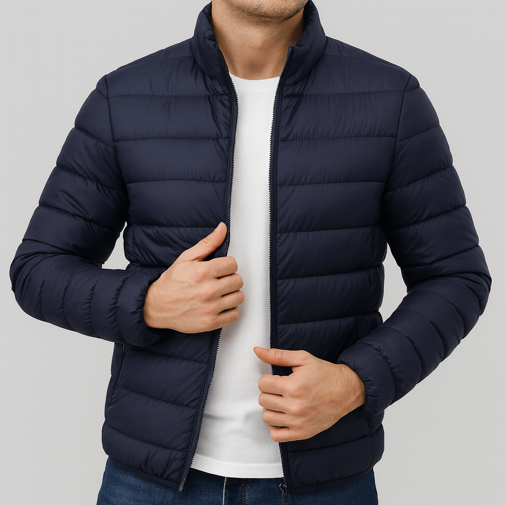 Soviska | Pikowana kurtka przejściowa z lekkim ociepleniem-Kurtki męskie-Soviska-Ciemnoiebieski-XS-Soviska