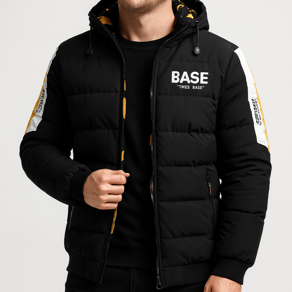 Soviska | Pikowana kurtka puchowa z kapturem-Kurtki-Soviska-Żółty-M-Soviska