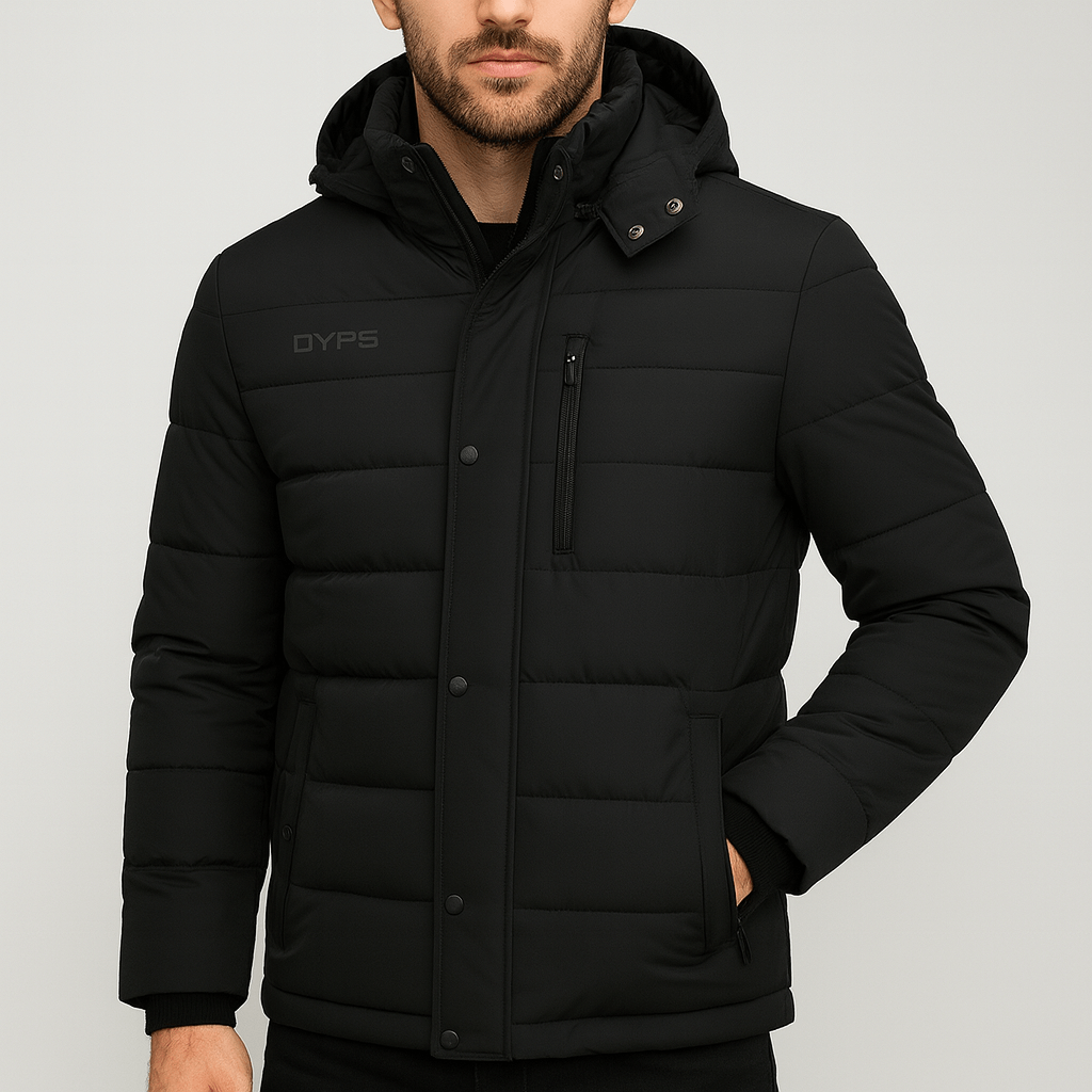 Soviska | Pikowana kurtka zimowa z kapturem-Kurtki zimowe-Soviska-Czarny-XS-Soviska