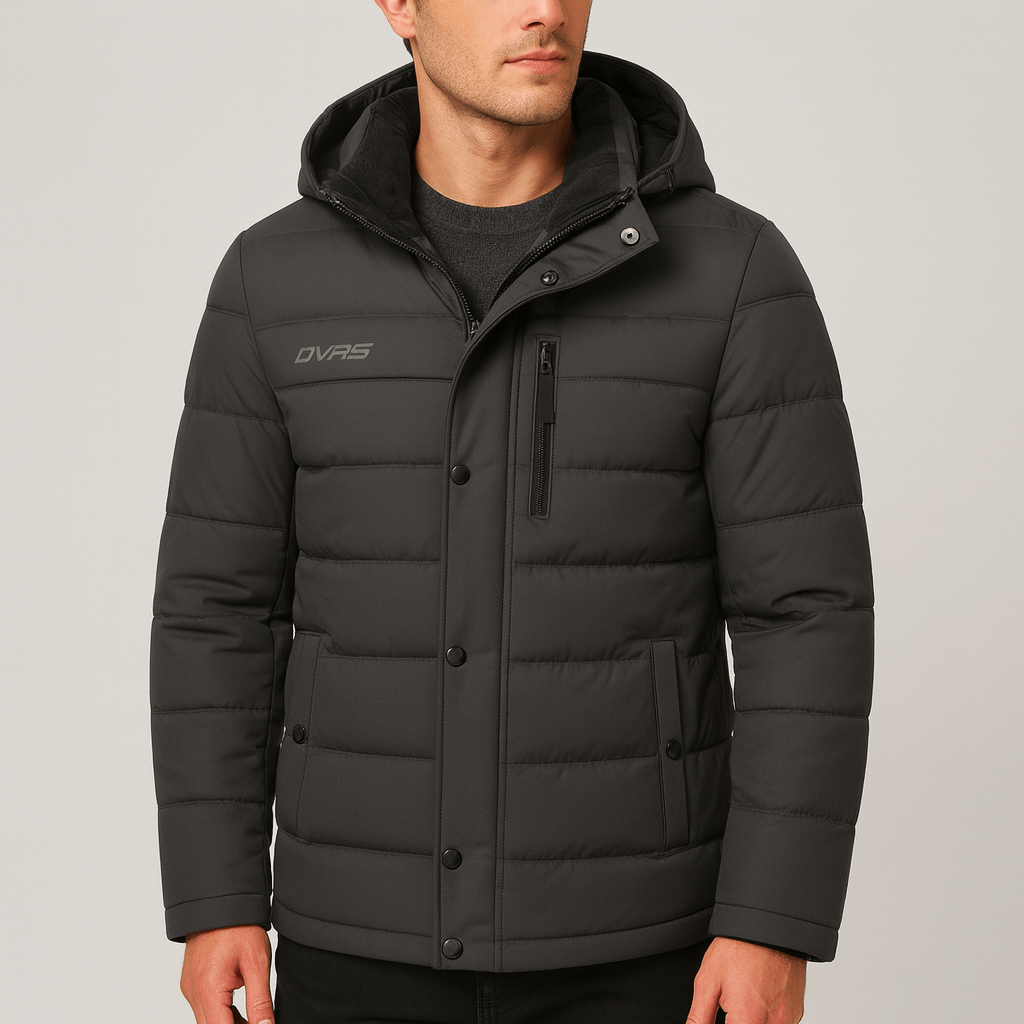 Soviska | Pikowana kurtka zimowa z kapturem-Kurtki zimowe-Soviska-Czarny-XS-Soviska