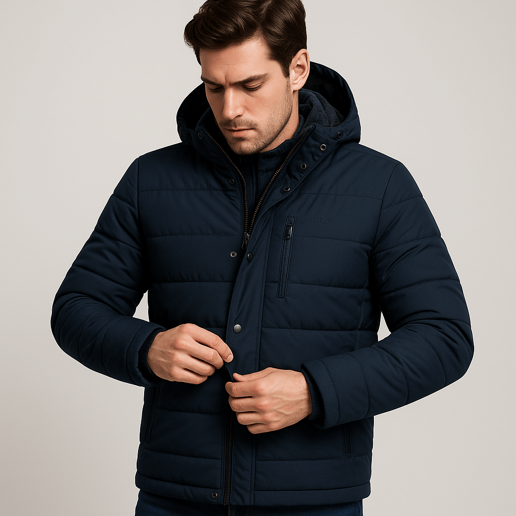 Soviska | Pikowana kurtka zimowa z kapturem-Kurtki zimowe-Soviska-Czarny-XS-Soviska