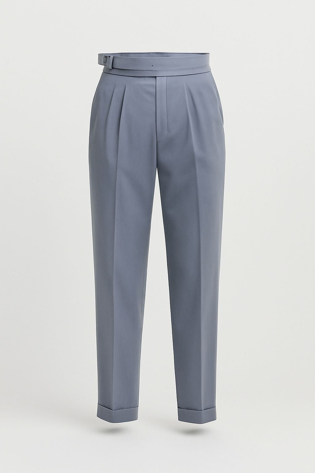 Soviska | Plisowane spodnie z wysokim stanem-Spodnie garniturowe-Soviska-Jasnoszary-28-Soviska