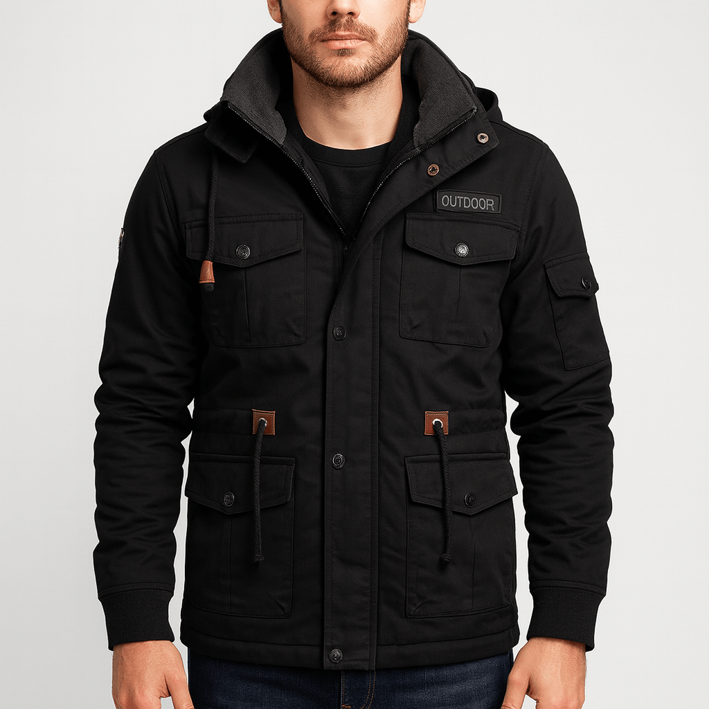 Soviska | Polarowa kurtka zimowa z regulowanym pasem-Kurtki-Soviska-Niebieski-L-Soviska