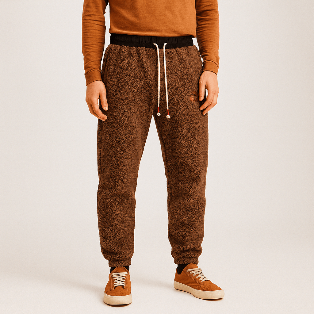 Soviska | Polarowe joggery z sznurkiem ściągającym-Dresy-Soviska-Szampan-M-Soviska