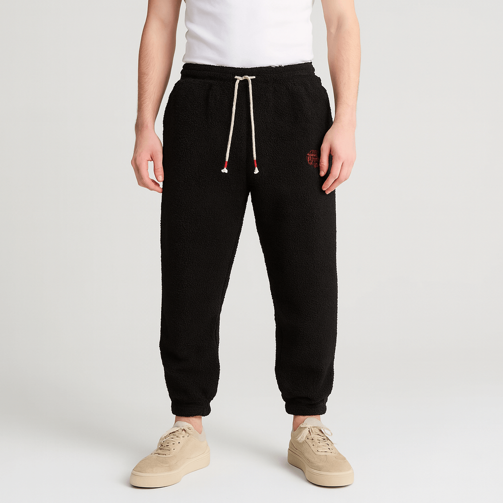 Soviska | Polarowe joggery z sznurkiem ściągającym-Dresy-Soviska-Szampan-M-Soviska