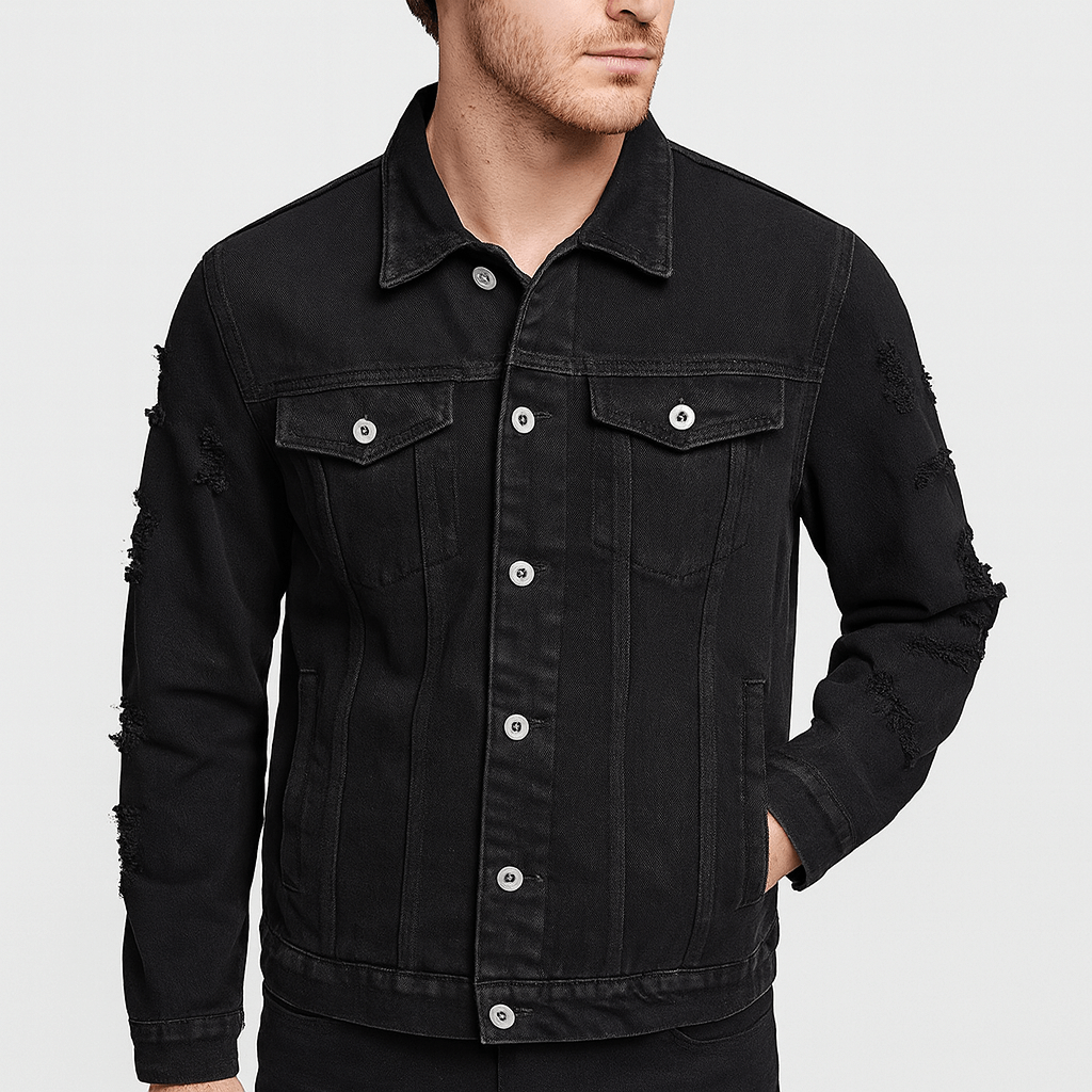 Soviska | Postarzany dżinsowy krój kurtki-Kurtki-Soviska-Biały-S-Soviska