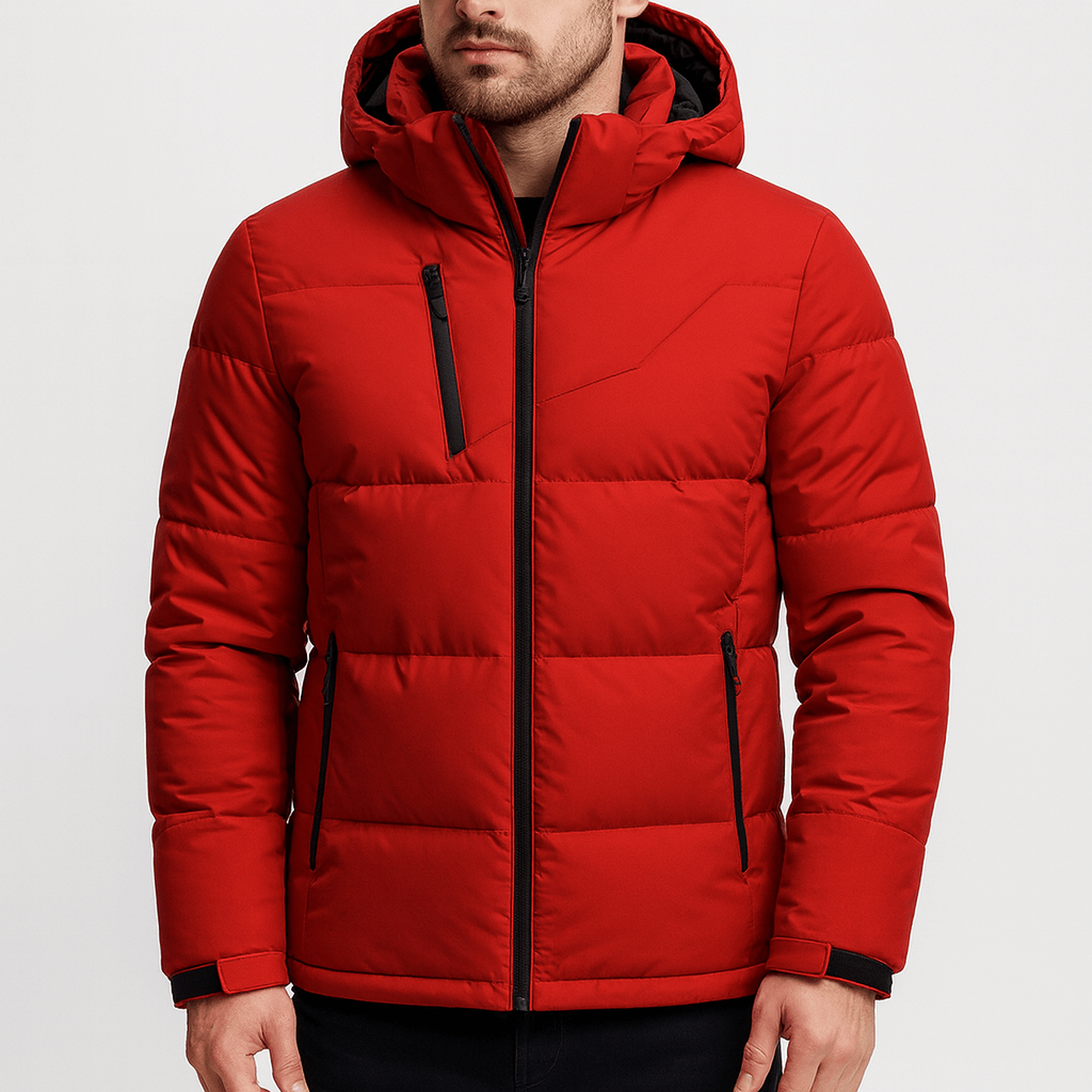 Soviska | Puchowa kurtka zimowa z kapturem-Kurtki zimowe-Soviska-Szary-XS-Soviska