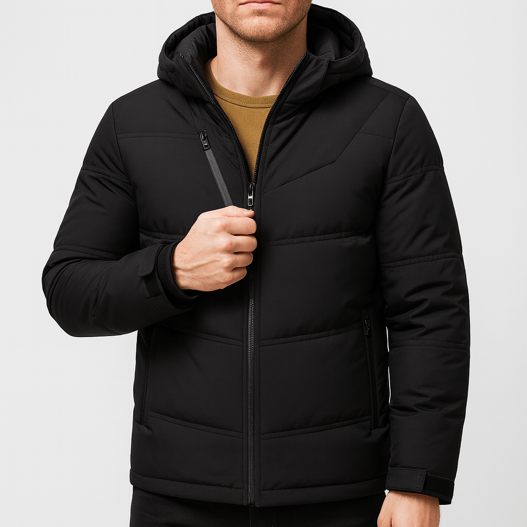 Soviska | Puchowa kurtka zimowa z kapturem-Kurtki zimowe-Soviska-Szary-XS-Soviska