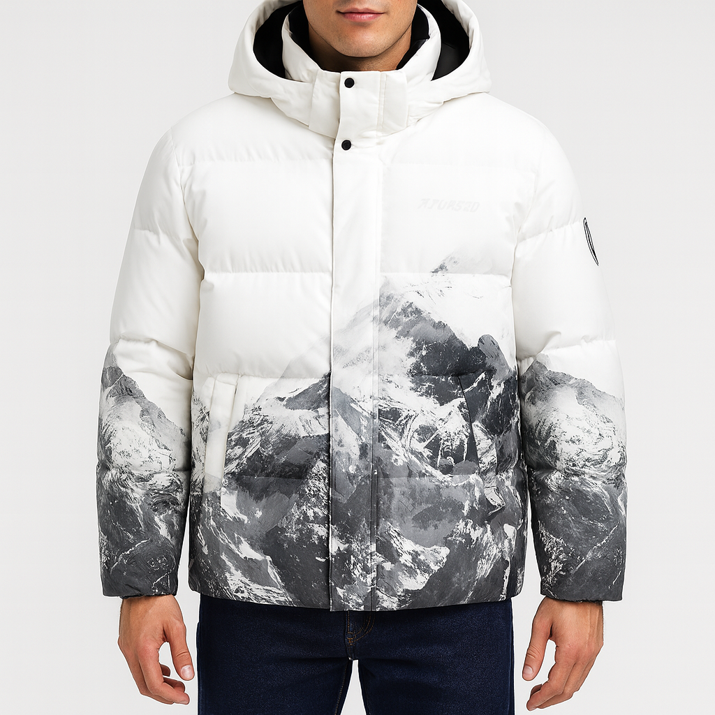 Soviska | Puchowa kurtka zimowa z ocieplanym kapturem-Kurtki zimowe-Soviska-Biały-XS-Soviska