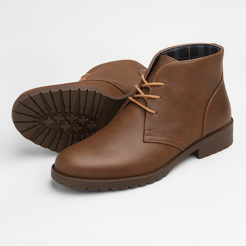 Soviska | Skórzane botki retro z naturalnej skóry-Kozaki-Soviska-Brązowy-40-Soviska