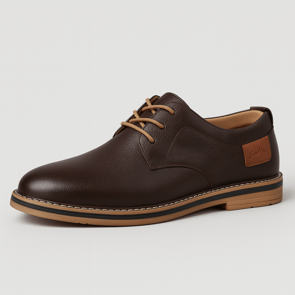 Soviska | Skórzane półbuty z klasycznym designem-Buty wizytowe-Soviska-Brązowy-39-Soviska
