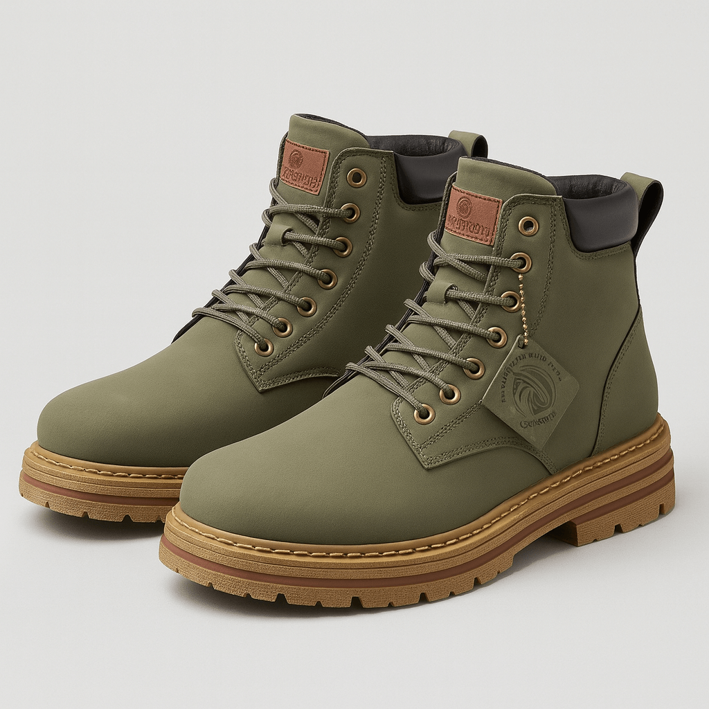 Soviska | Skórzane trapery zimowe z ociepleniem-Męskie buty zimowe-Soviska-Beżowy-39-Soviska