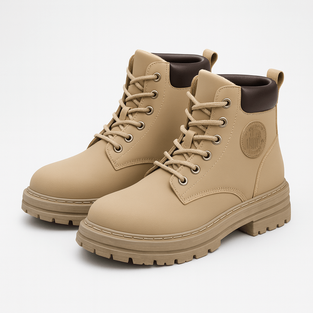 Soviska | Skórzane trapery zimowe z ociepleniem-Męskie buty zimowe-Soviska-Beżowy-39-Soviska