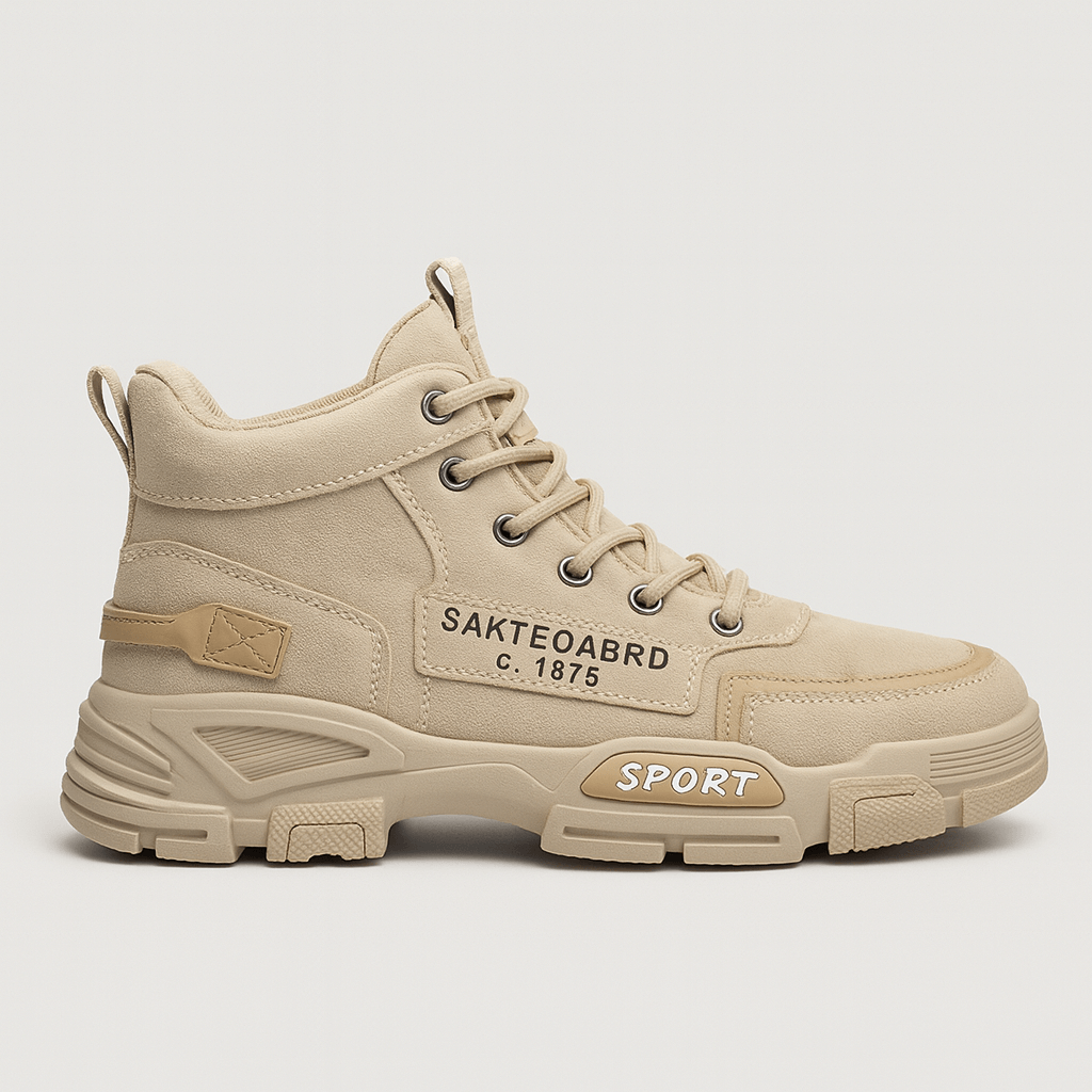 Soviska | Sportowe sneakersy za kostkę-Sneakers: Sneakers-Soviska-Khaki-39-Soviska