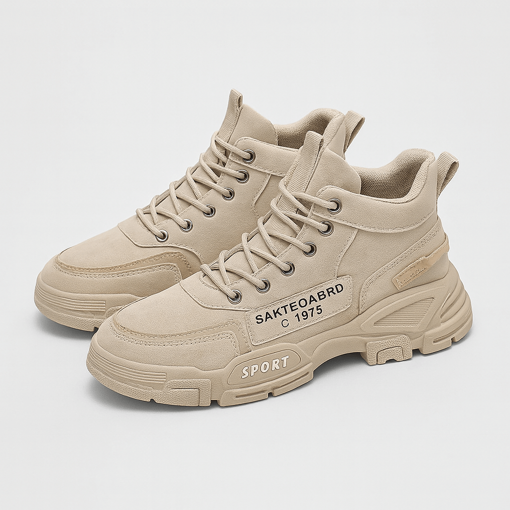 Soviska | Sportowe sneakersy za kostkę-Sneakers: Sneakers-Soviska-Khaki-39-Soviska