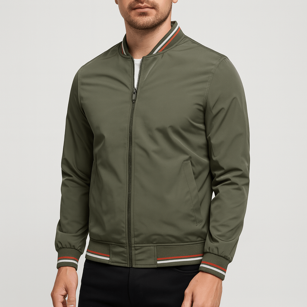 Soviska | Stylowa kurtka bomber-Kurtki i płaszcze-Soviska-Zielony wojskowy-XS-Soviska