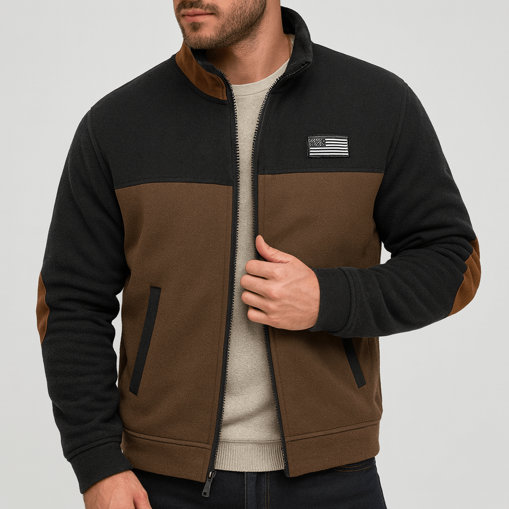 Soviska | Stylowa kurtka polarowa-Kurtki męskie-Soviska-Pomarańczy-S-Soviska