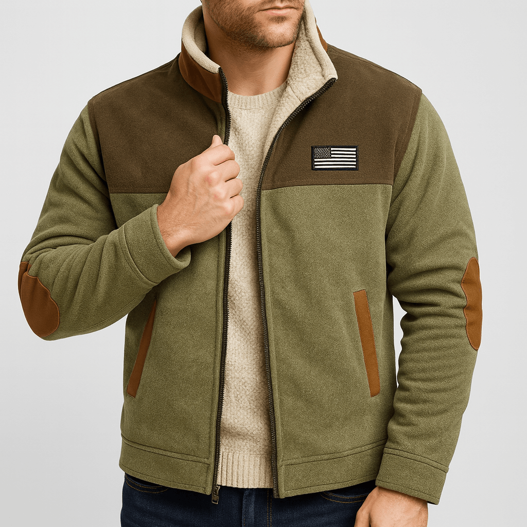 Soviska | Stylowa kurtka polarowa-Kurtki męskie-Soviska-Pomarańczy-S-Soviska