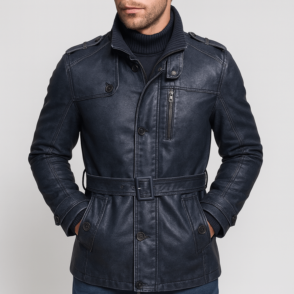 Soviska | Stylowy trencz z pluszową podszewką-Kurtki i płaszcze-Soviska-Żółty-M-Soviska