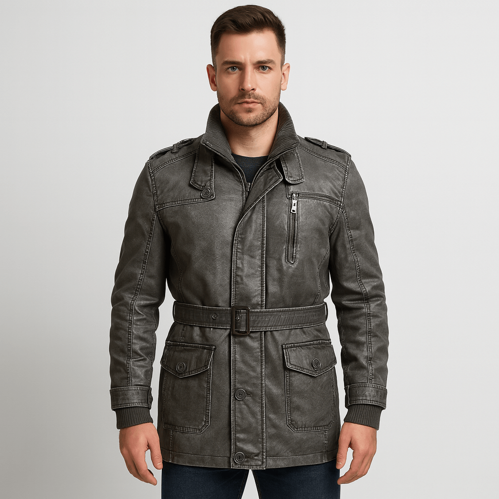 Soviska | Stylowy trencz z pluszową podszewką-Kurtki i płaszcze-Soviska-Żółty-M-Soviska