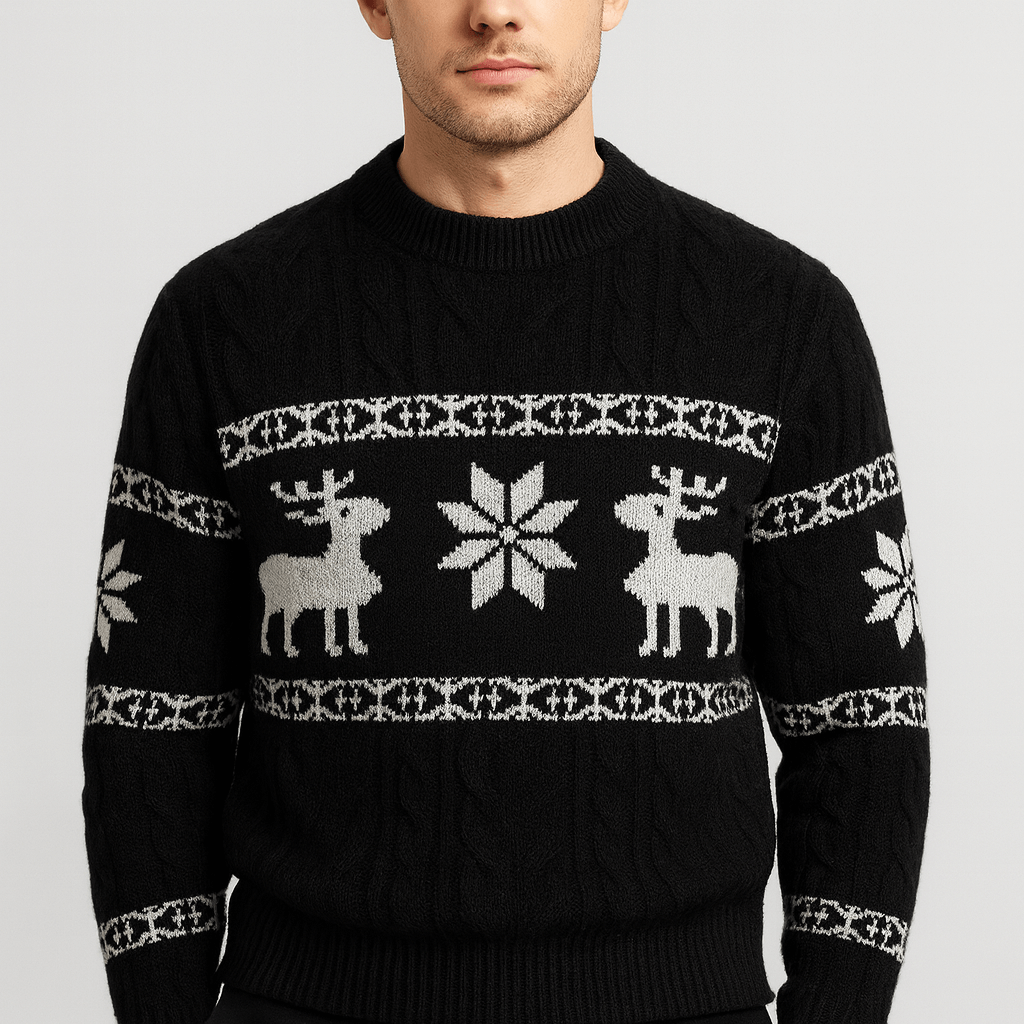 Soviska | Warkoczowy sweter z luźnym krojem-Swetry-Soviska-Khaki-M-Soviska