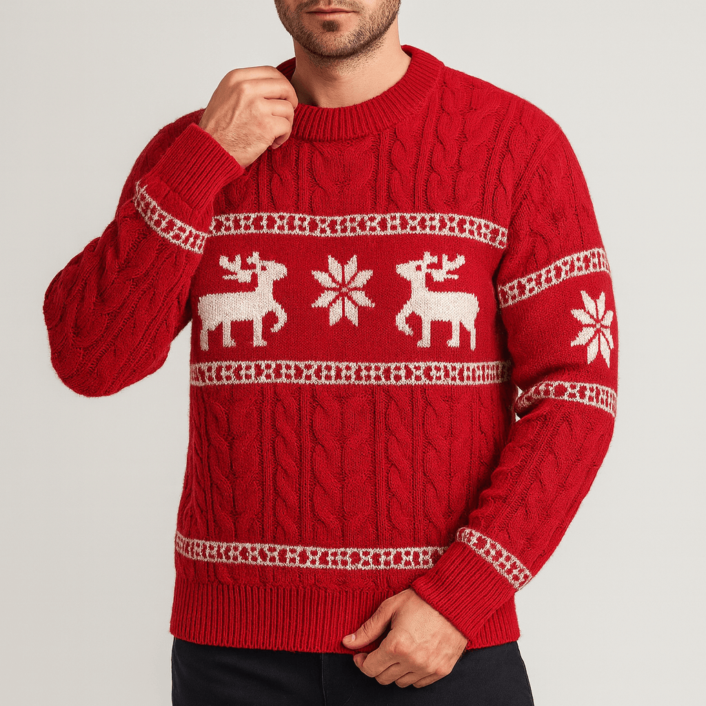 Soviska | Warkoczowy sweter z luźnym krojem-Swetry-Soviska-Khaki-M-Soviska