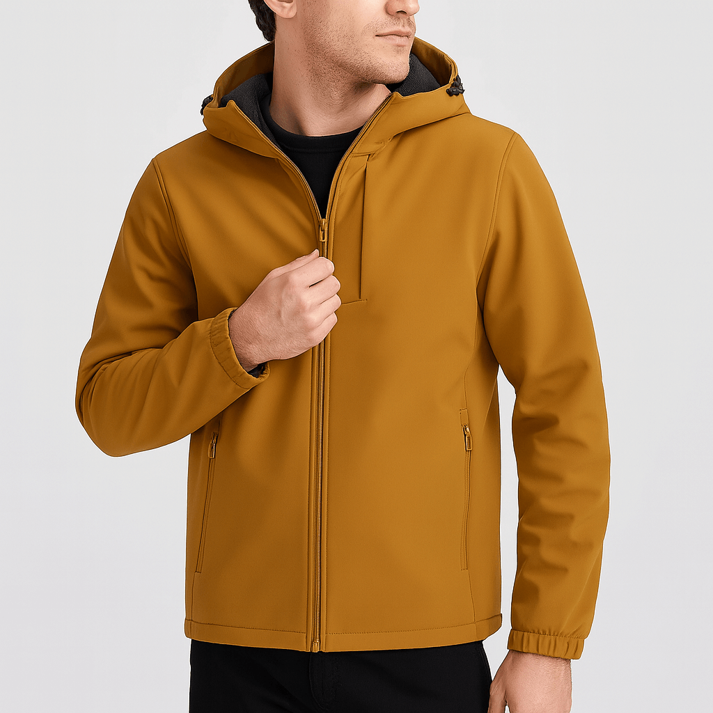 Soviska | Wodoodporna kurtka przejściowa z kapturem-Kurtki-Soviska-Brązowy-S-Soviska