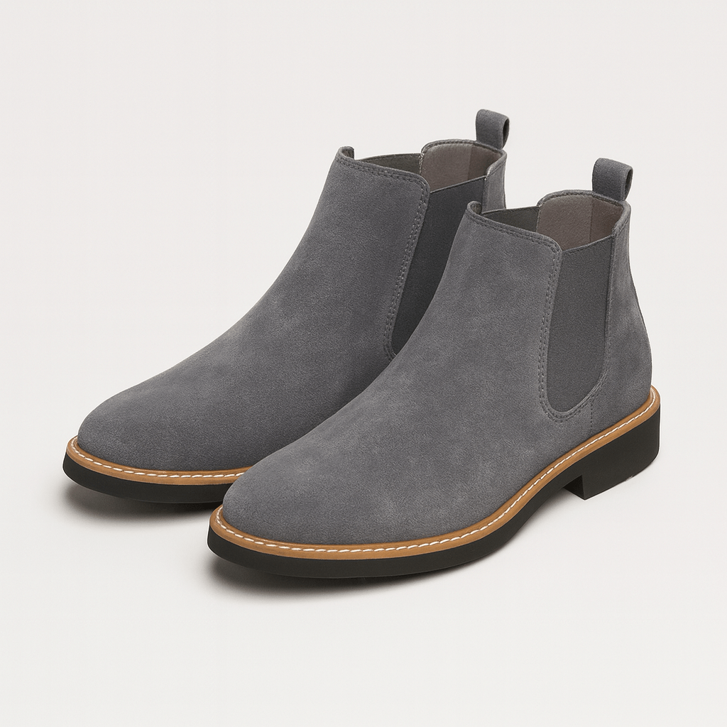 Soviska | Zamszowe botki Chelsea-Kozaki damskie-Soviska-Czarny-38-Soviska