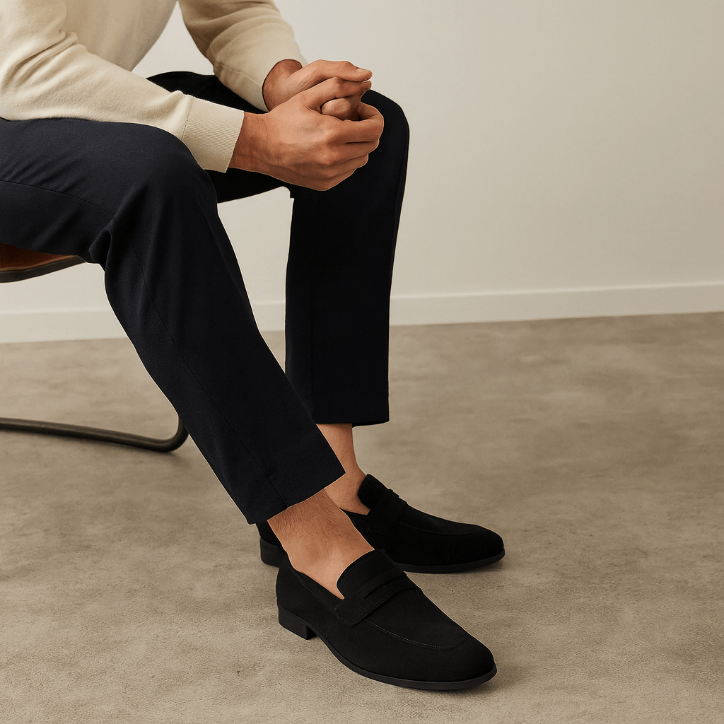 Soviska | Zamszowe mokasyny z klasycznym krojem-Mokasyny-Soviska-Czarny-4-Soviska